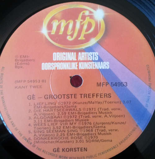 Ge Korsten - Jerusalem en Ander Treffers Vinyl LP SA
