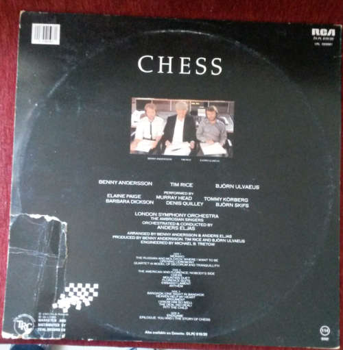 Benny Andersson · Tim Rice · Björn Ulvaeus - Chess Soundtrack Vinyl DOUBLE LP SA
