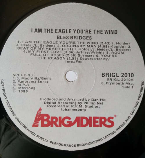 Bles Bridges - I am the Eagle, You're the Wind 1986 Vinyl LP SA