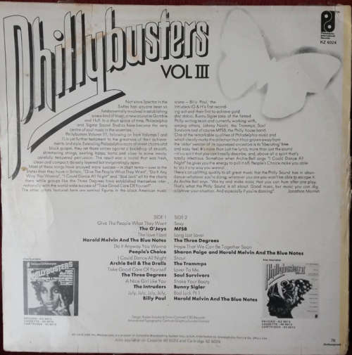Various - Phillybusters Vol lII 1976 Vinyl LP SA