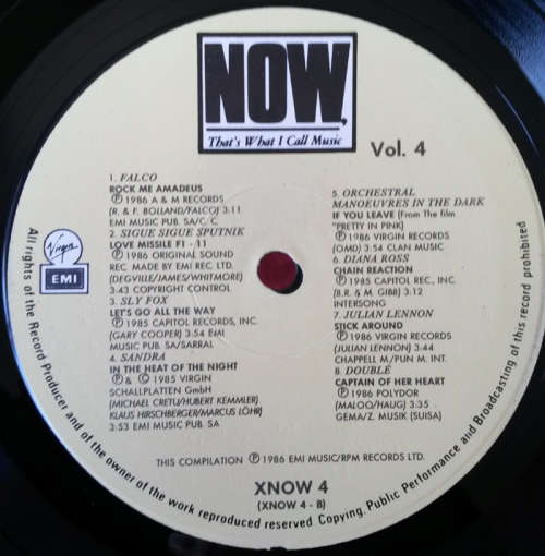 Various - Now That's What I Call Music 4 1986 Vinyl LP SA