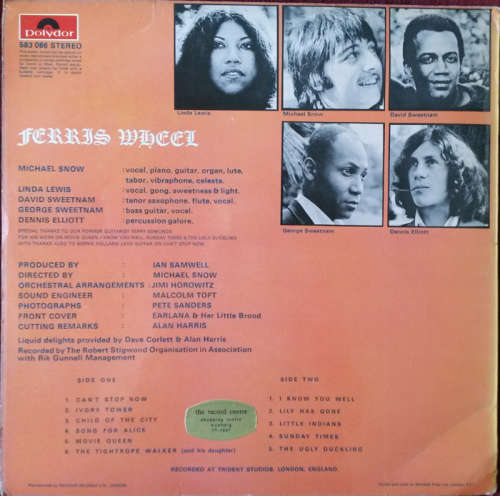 Ferris Wheel - Ferris Wheel 1970 Vinyl LP UK
