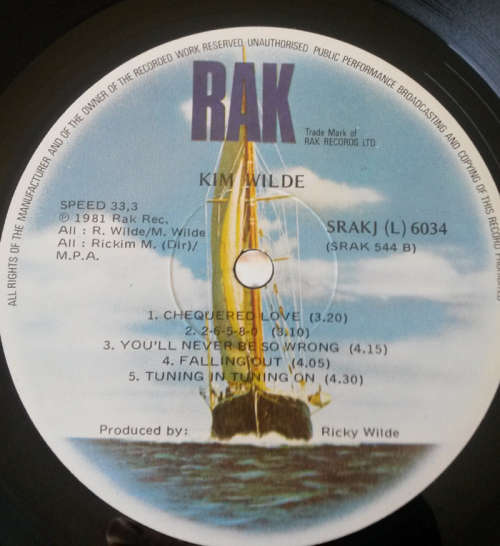 Kim Wilde - Kim Wilde 1981 Vinyl LP SA