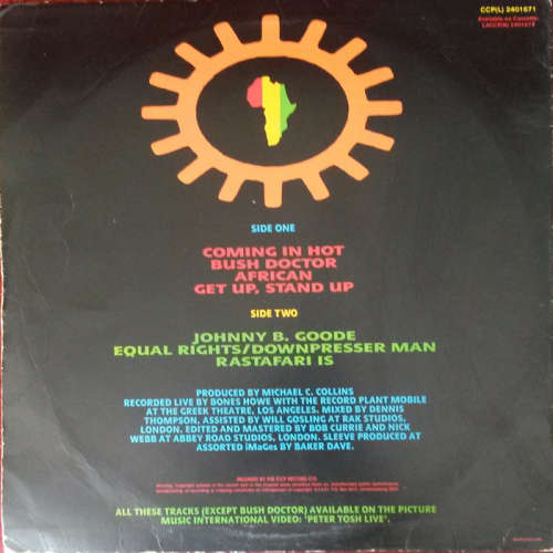 Peter Tosh - Captured Live 1984 Vinyl LP SA