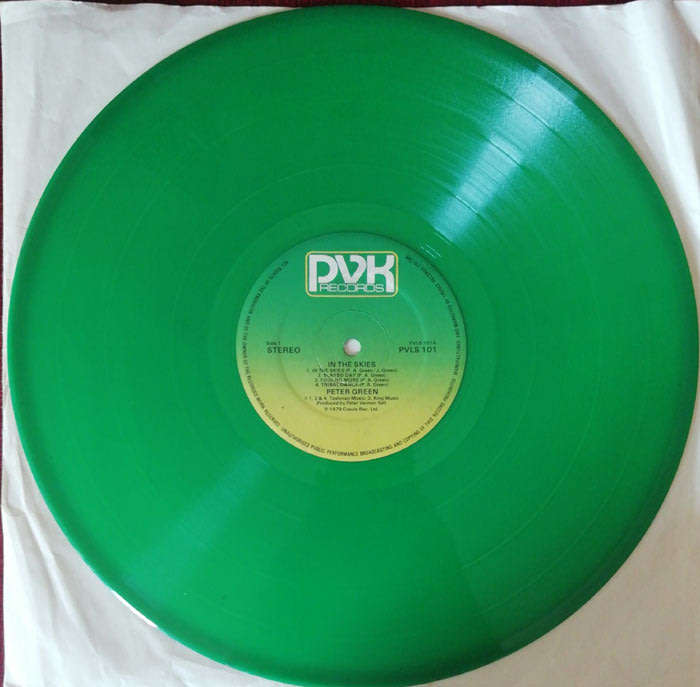 Peter Green - In The Skies 1979 Limited Edition Green Vinyl LP UK * No Cover *