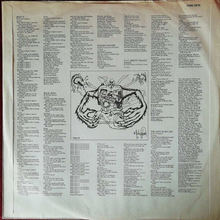 Michael Jackson - Thriller 1982 Vinyl LP SA