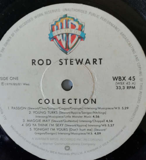 Rod Stewart - The Rod Stewart Collection 1981 Vinyl LP SA