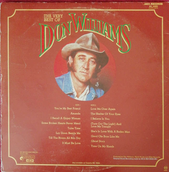 Don Williams - The Very Best of Don Williams 1981 Vinyl LP SA