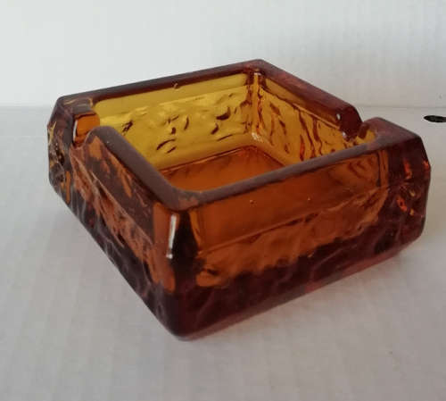 Vintage Koei Unicon Art Glass Table Lighter with Matching Ashtray