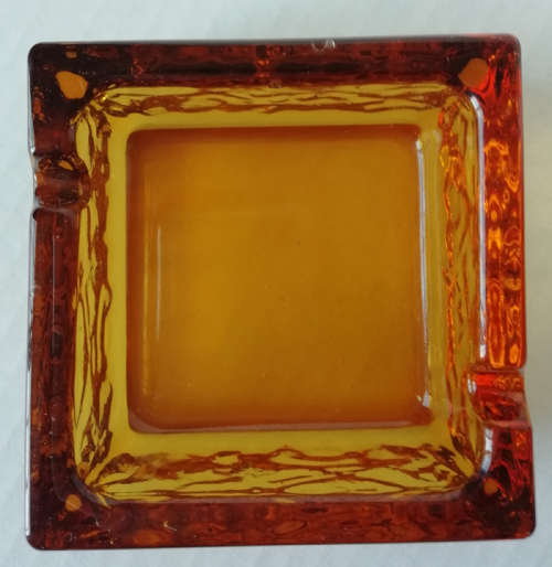 Vintage Koei Unicon Art Glass Table Lighter with Matching Ashtray