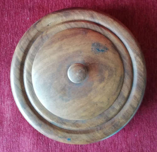 Round Wooden Tobacco Storage Container/Humidifier