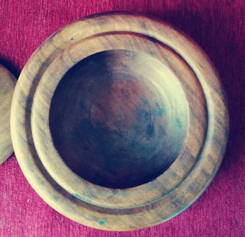 Round Wooden Tobacco Storage Container/Humidifier