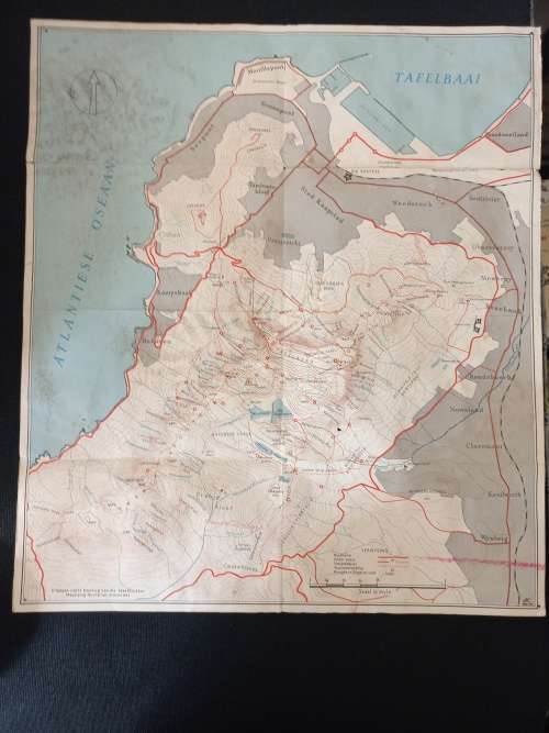 `n Kaart van Tafelberg c 1954