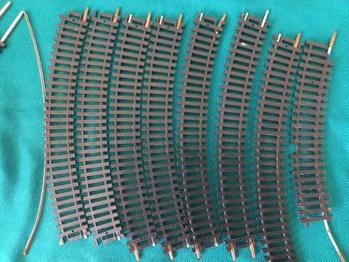 Lima open wagon no wheels plus set of wheels with coupler plus 9 tracks some broken