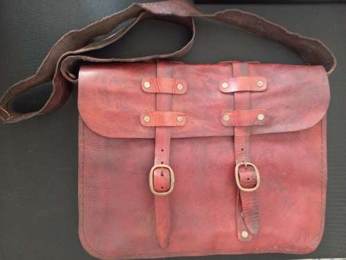 Vintage Leather Postal/Messenger Bag