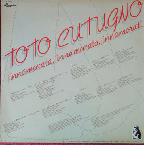 Toto Cutugno - Innamorata, Innamorato, Innamorati 1980 Vinyl LP Italy