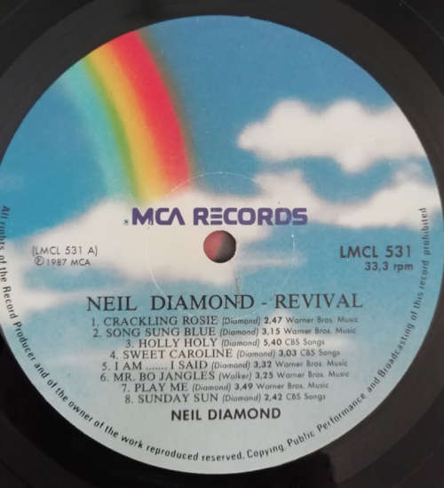 Neil Diamond - Revival series Greatest Hits 1987 Vinyl LP SA