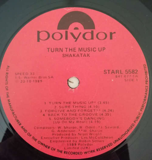 Shakatak - Turn the Music Up 1989 Vinyl LP SA
