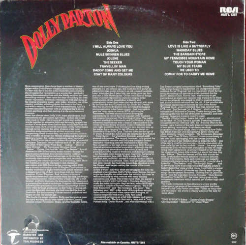 Dolly Parton - The Very Best 1985 Vinyl LP SA