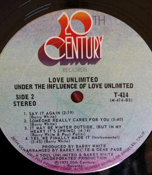 Love Unlimited - Under the Influence of.. 1973 Vinyl LP USA