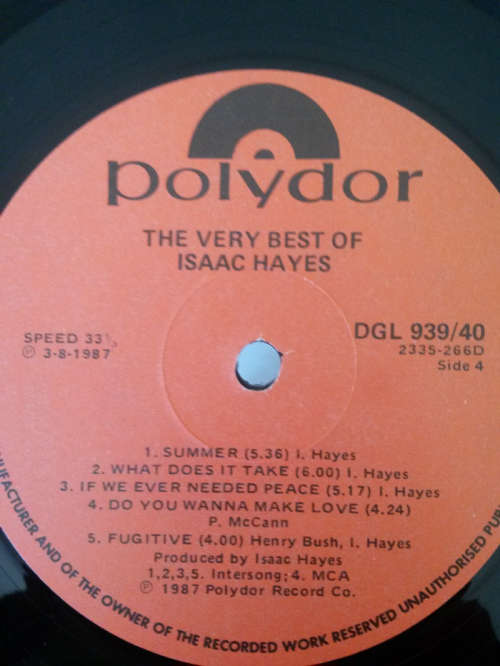 Isaac Hayes - The Very Best Of 1987 Vinyl DOUBLE LP SA **SA only Compilation**