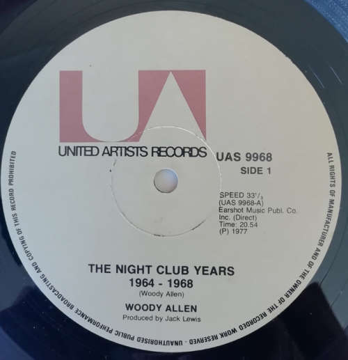 Woody Allen - The Night Club Years, 1965-1968 1977 Vinyl DOUBLE LP SA