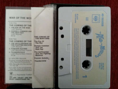 Jeff Wayne`s War of the Worlds Cassette 1 1978 Cassette Tape SA