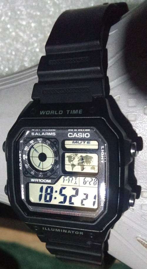 Casio Illuminator AE-1200WH with 10-year battery