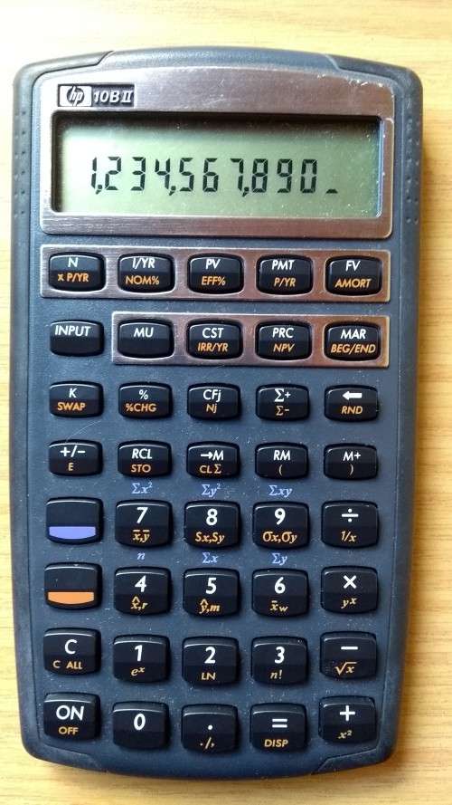 HP 10B II financial calculator