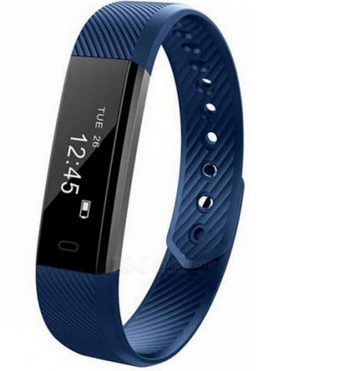 Waterproof Smart Bracelet with Fitness Tracker - Blue