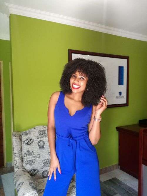 Curly human hair wig