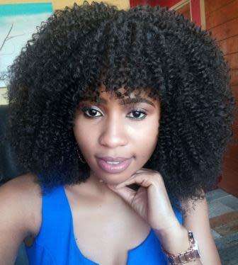 Curly human hair wig