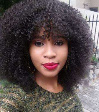 Curly human hair wig