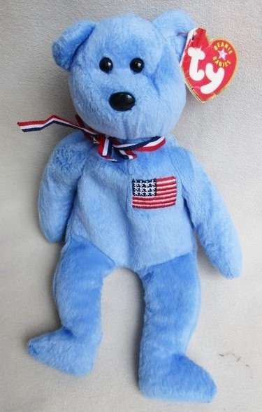 CUTE TY BEANIE BEAR - AMERICA!!