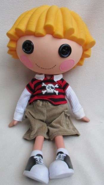 RATHER RARE - LARGE 30CM TALL LALALOOPSY BOY DOLL - PATCH TREASURE CHEST!!