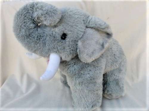 A VERY LARGE SOFT AND CLEAN GREY ELEPHANT FOR THE NURSERY
