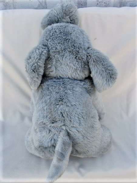 A VERY LARGE SOFT AND CLEAN GREY ELEPHANT FOR THE NURSERY