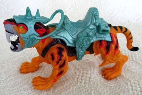 AWESOME ARTICULATED CHAP MEI BEAST RAIDERS- SABERTOOTHED TIGER AND RIDER