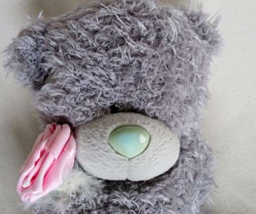 A LARGER TATTY TEDDY  (ME TO YOU) - HOLDING A PRETTY PINK ROSE