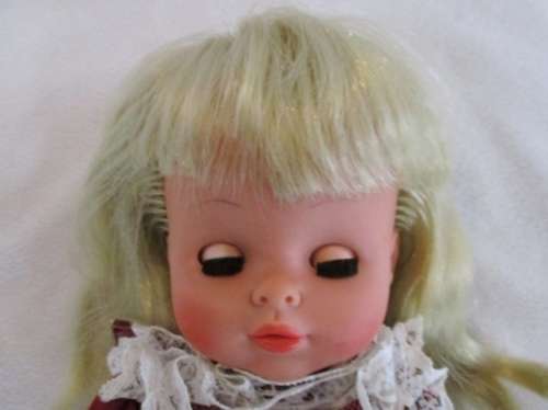 THE PRETTIEST PLASTIC AND VINYL VINTAGE DOLL WITH SUCH A CUTE MOUTH!