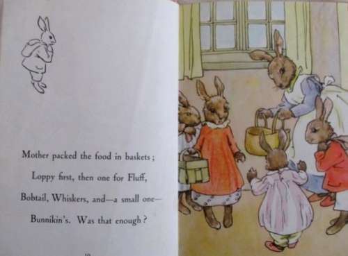 1940 - A VERY COLLECTABLE A.J. MACGREGOR LADYBIRD BOOK - BUNNYKIN'S PICNIC PARTY