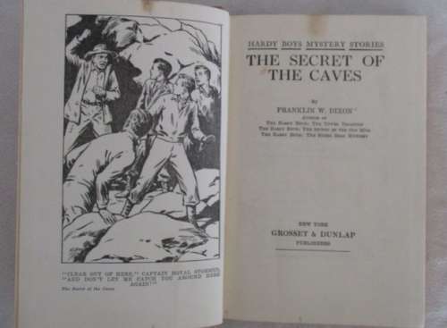 RELISTED - AN OLD EDITION OF THE HARDY BOYS SERIES - THE SECRET OF THE CAVES