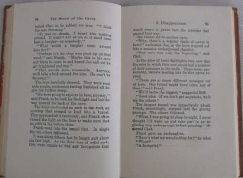 RELISTED - AN OLD EDITION OF THE HARDY BOYS SERIES - THE SECRET OF THE CAVES