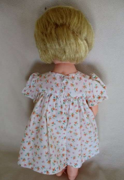 A SWEET VINTAGE 29CM TALL ROSY CHEEKED DARLING MARKED SAD ON BACK