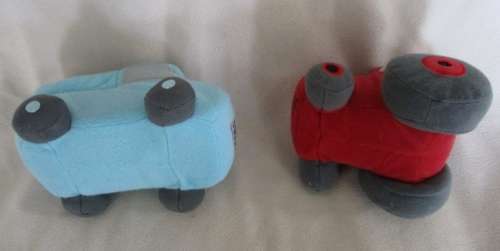 TWO CUTE SOFT CARS FOR A LITTLE BOY