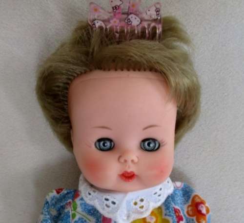 VINTAGE 28CM TALL DOLL MARKED 'SAD' ON BACK