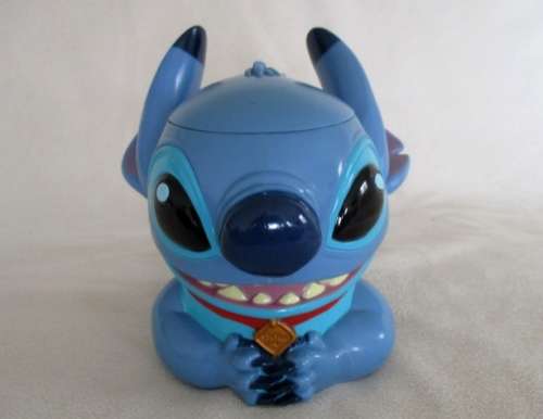 STITCH FROM DISNEY'S LILO AND STITCH - SUCH A CUTE  HARD PLASTIC LIDDED MUG!