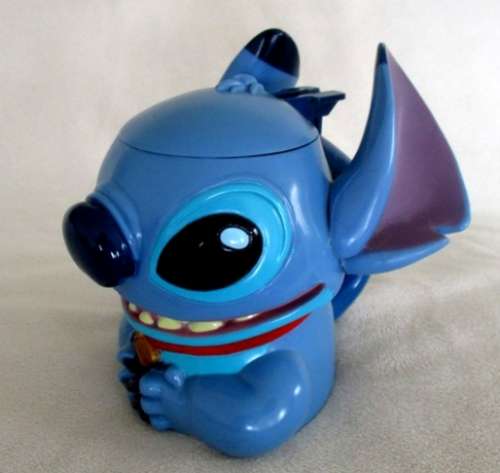 STITCH FROM DISNEY'S LILO AND STITCH - SUCH A CUTE  HARD PLASTIC LIDDED MUG!