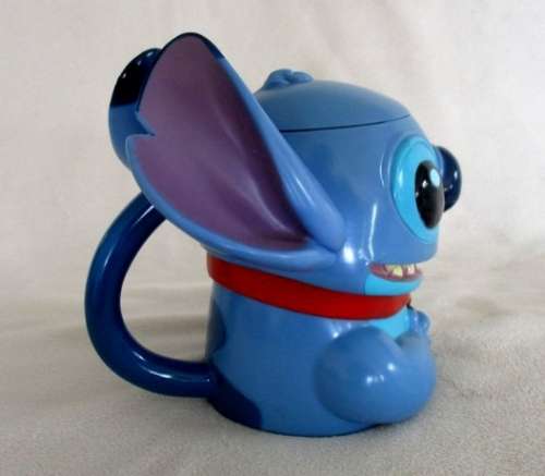 STITCH FROM DISNEY'S LILO AND STITCH - SUCH A CUTE  HARD PLASTIC LIDDED MUG!