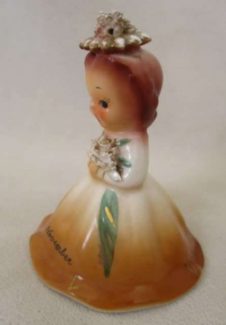 SMALL BELL - VINTAGE  JAPANESE PORCELAIN - BELLE OF THE MONTH - NOVEMBER - SO SWEET!